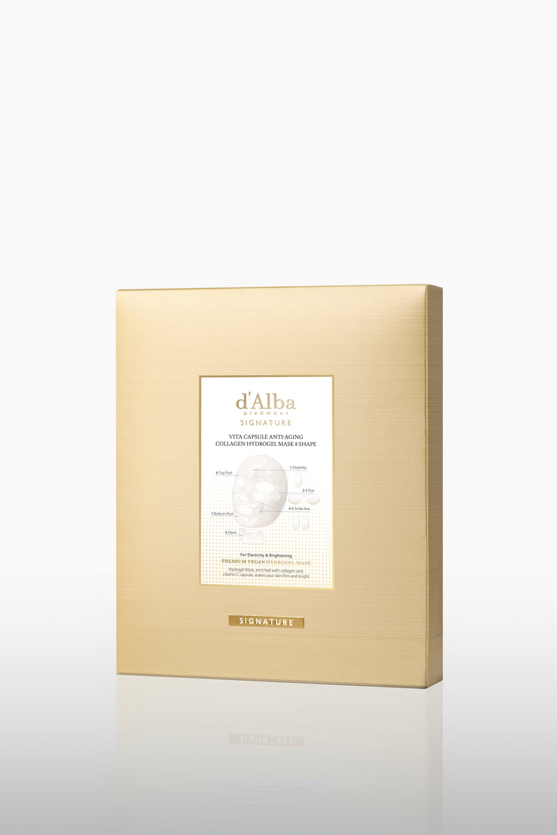 d'Alba Signature Vita Capsule Hydrogel Mask 8-Shape 1BOX (4 Sheets)