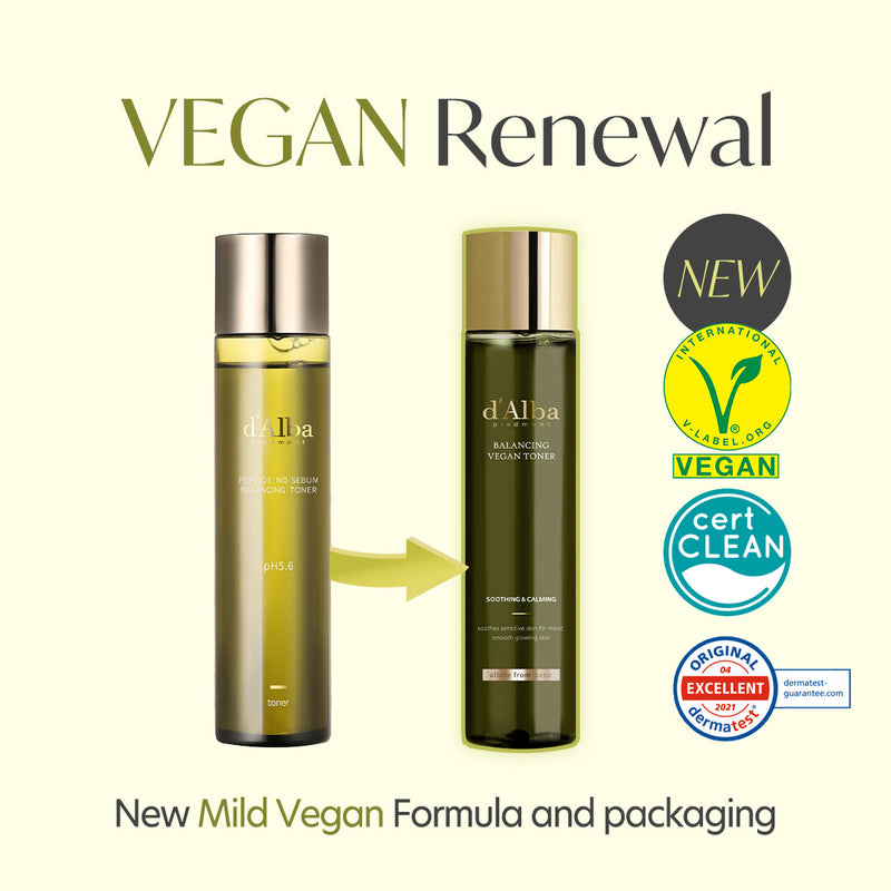 Introducing d'Alba Mild Skin Balancing Vegan Toner renewal