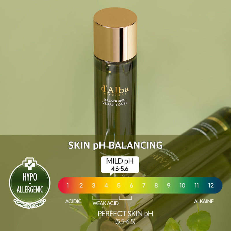 PH balance of d'Alba Mild Skin Balancing Vegan Toner