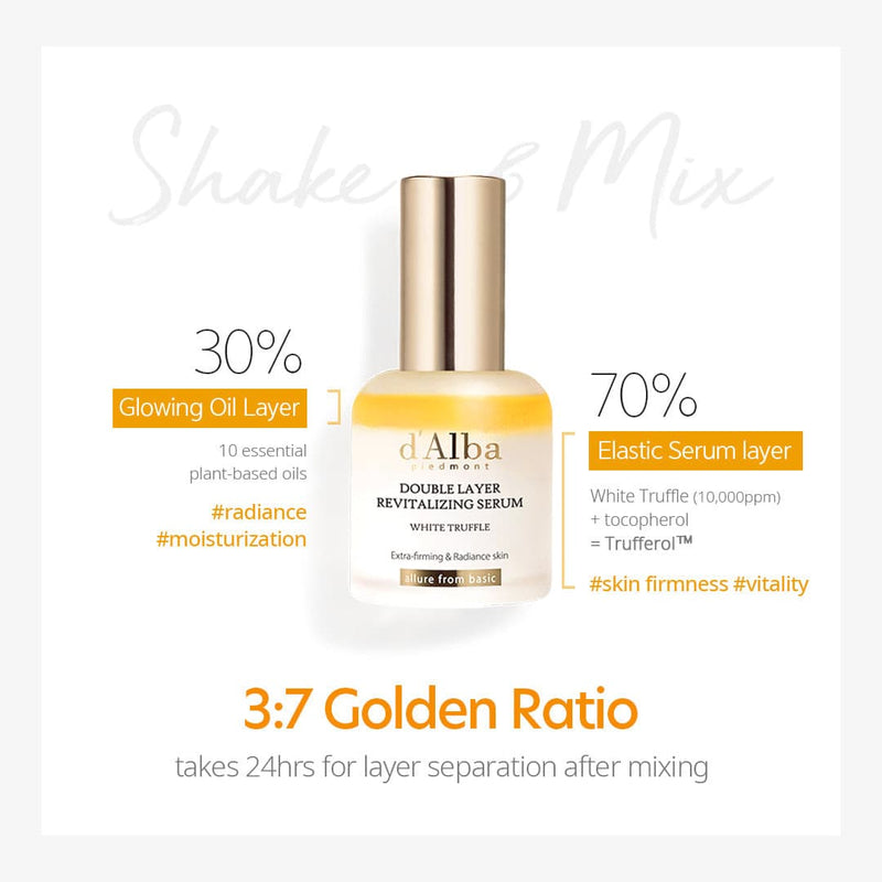 3:7 Golden Ratio of d'Alba White Truffle Double Layer Revitalizing Serum