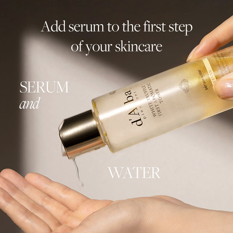 Add d'Alba White Truffle First Aromatic Toner to the first step of skincare
